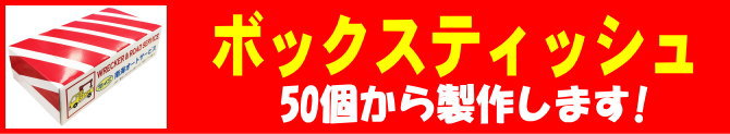 ボックスティッシュ～50個から製作します～